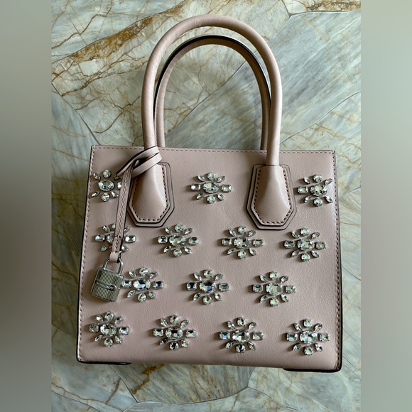 Michael Kors Mercer Crystal Satchel - Picture 1 of 7